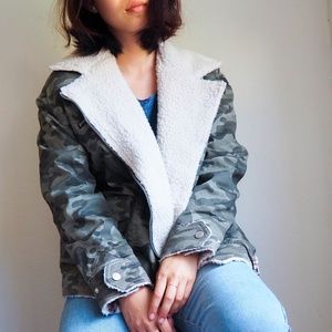 Shearling Camo Jacket